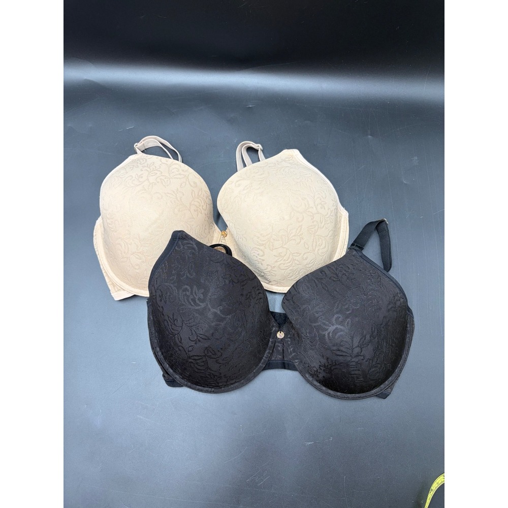 Natori Bliss Perfection Contour Underwire Bra 2 Pack Black Cafe 34DDD 721154